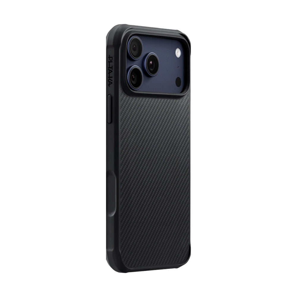 Pitaka Aramid Pro Guard Serisi iPhone 17 Pro Max M-safe Şarj Özellikli Black-Gray Kılıf Pitaka Aramid Pro Guard Serisi iPhone 17 Pro Max M-safe Şarj Özellikli Black-Gray Kılıf